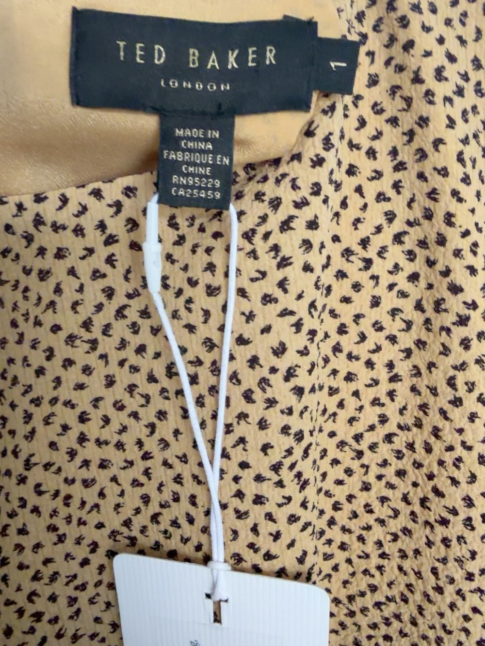NWT Ted Baker QUINCI Animal Print Ruched Mini Dress Size 1 - Picture 8 of 8